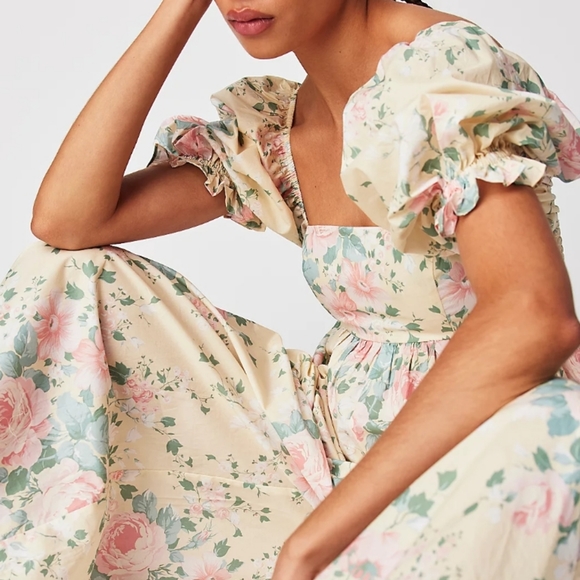 SOLD Selkie Fantasy Yellow Floral Jumpsuit - Picture 2 of 6